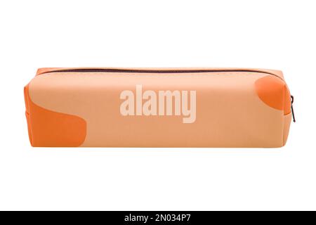 Long pencil pen case container isolated on the white background Stock Photo