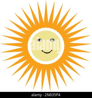 sun illustration logo vector icon template Stock Vector