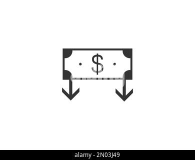 Inflation, money, finance icon. Vector illustration. Stock Vector