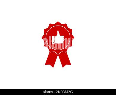 Award appreciation. Thumb up icon. Vector illustration. Stock Vector