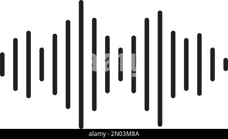 sound wave music logo vector template Stock Vector