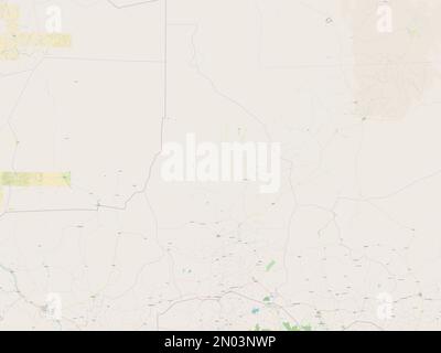 Tahoua, department of Niger. Open Street Map. Locations and names of ...
