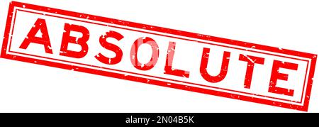 Grunge red absolute word square rubber seal stamp on white background Stock Vector