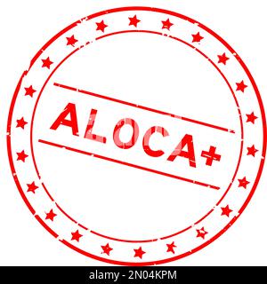 Grunge red ALCOA (Abbreviation of Attributable, Legible, Contemporaneous, Original and Accurate) plus word round rubber seal stamp on white background Stock Vector