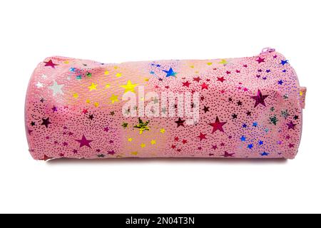 Long pencil pen case container isolated on the white background Stock Photo