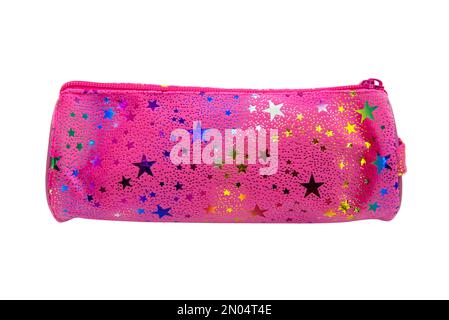 Long pencil pen case container isolated on the white background Stock Photo