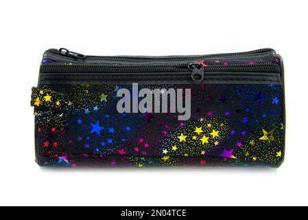 Long pencil pen case container isolated on the white background Stock Photo