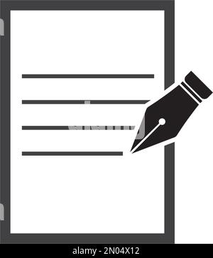Fontain pen icon vector design illustration background template Stock ...