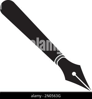 Fontain pen icon vector design illustration background template Stock ...