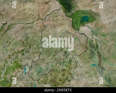 Borno, state of Nigeria. High resolution satellite map Stock Photo