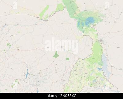 Borno, state of Nigeria. Open Street Map Stock Photo