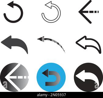Undo Icon. Back or Return Illustration As A Simple Vector Sign & Trendy Symbol for Design, Websites Stock Vector
