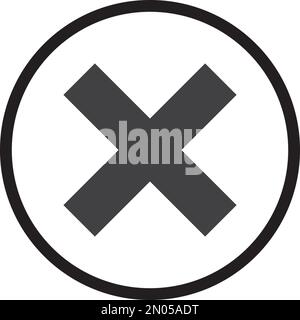 Close icon vector, illustration template Stock Vector
