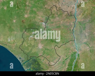 Edo, state of Nigeria. High resolution satellite map. Locations and ...