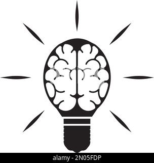 Brain Logo vector design illustration,icon Template background. Stock Vector