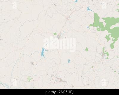 Kaduna, state of Nigeria. Open Street Map Stock Photo