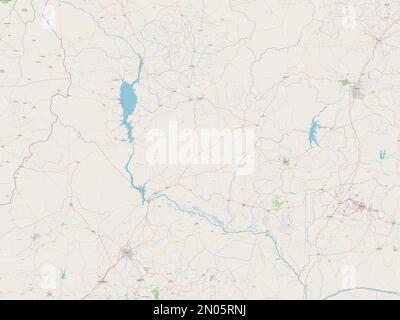 Niger, state of Nigeria. Open Street Map Stock Photo