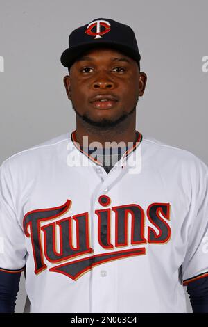 This is a 2016 photo of Miguel Sano of the Minnesota Twins baseball team.  This image reflects the 2016 active roster as of March 1, 2016, when this  image was taken. (AP Photo/Patrick Semansky Stock Photo - Alamy