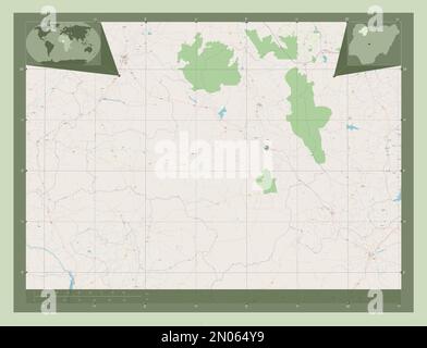 Zamfara, state of Nigeria. Open Street Map. Corner auxiliary location maps Stock Photo