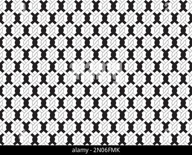 Illustration of chain link fence seamless isolated on white Stock Vector