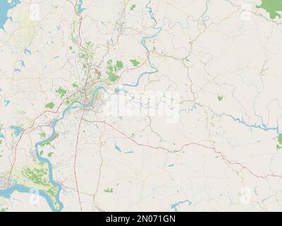 P'yongyang, special city of North Korea. Open Street Map Stock Photo