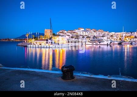 Famous Puerto Banus near Marbella dawn view, Andalusia region of Spain Stock Photo