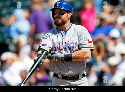 Josh Hamilton of the Texas Rangers poses during spring training