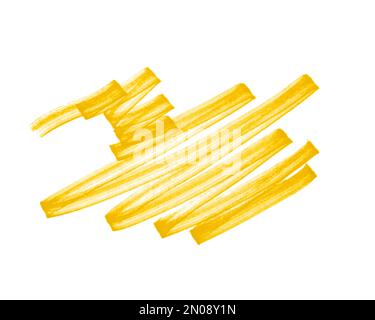 Sketch marker lines for design and highlight. Hand drawn strokes isolated on white Stock Photo