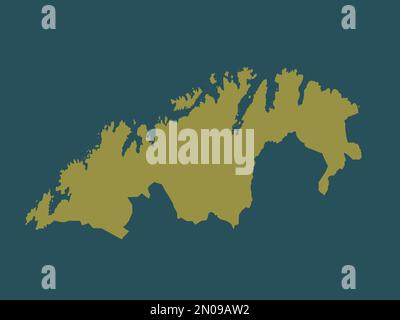 Troms og Finnmark, county of Norway. Solid color shape Stock Photo