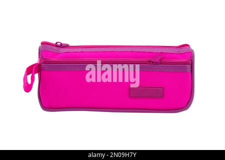 Long pencil pen case container isolated on the white background Stock Photo