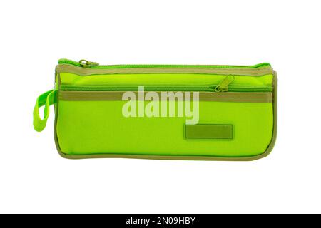 Long pencil pen case container isolated on the white background Stock Photo