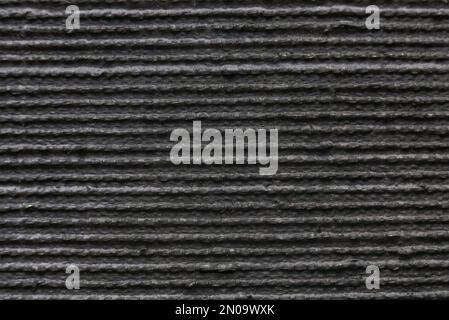 Horizontal line pattern of black plastic background and texture. Stock Photo