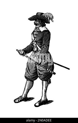 Cuirassier of the thirty years war hi-res stock photography