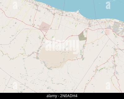 Al Batinah South, region of Oman. Open Street Map Stock Photo