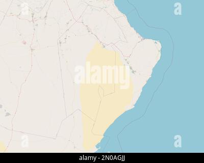 Ash Sharqiyah North, region of Oman. Open Street Map Stock Photo