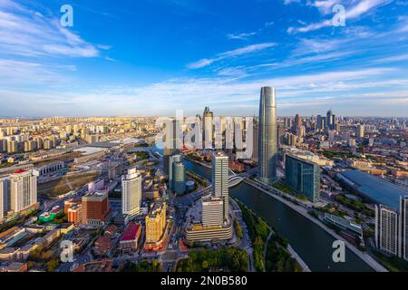 Tianjin haihe river coast city Stock Photo