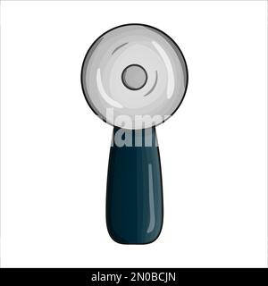 Vector colored pizza cutter. Kitchen tool icon isolated on white background. Cartoon style cooking equipment. vector illustration Stock Vector