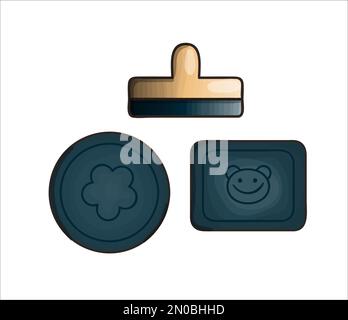 Funny Office Supplies Icons Set 483948 Vector Art at Vecteezy