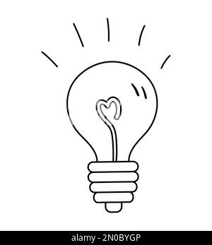 bulb light and school supplies icon set over white background, fill and ...