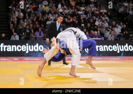 Lorenzo Parodi (ITA) lost against Tato Grigalashvili (GEO) during the International Judo Paris Grand Slam 2023 (IJF) on February 5, 2023 at Accor Arena in Paris, France - Photo Stephane Allaman / DPPI Stock Photo