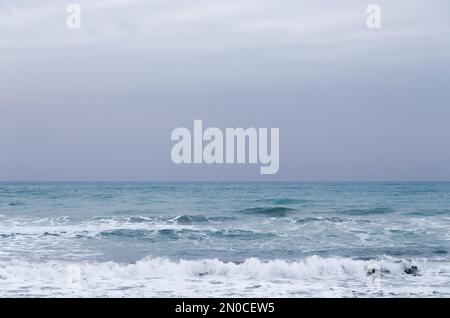 Vibrant Seascape in the Evening Stock Photo