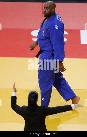 Teddy Riner (FRA) won against Alisher Yusupov (UZB) in semi final Men +100kg category during the International Judo Paris Grand Slam 2023 (IJF) on February 5, 2023 at Accor Arena in Paris, France - Photo Stephane Allaman / DPPI Stock Photo