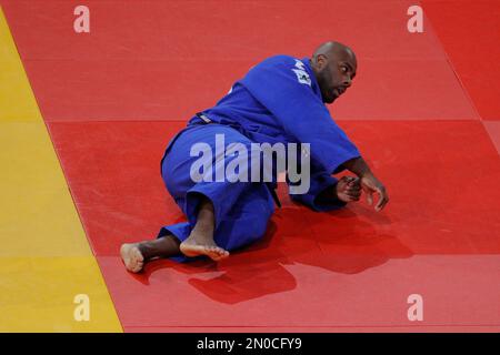 Teddy Riner (FRA) won against Alisher Yusupov (UZB) in semi final Men +100kg category during the International Judo Paris Grand Slam 2023 (IJF) on February 5, 2023 at Accor Arena in Paris, France - Photo Stephane Allaman / DPPI Stock Photo