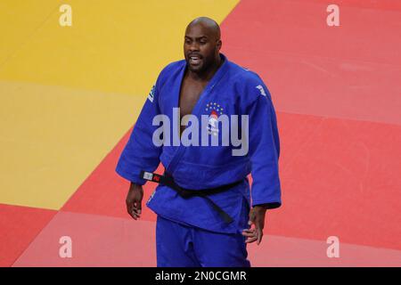 Teddy Riner (FRA) won against Alisher Yusupov (UZB) in semi final Men +100kg category during the International Judo Paris Grand Slam 2023 (IJF) on February 5, 2023 at Accor Arena in Paris, France - Photo Stephane Allaman / DPPI Stock Photo