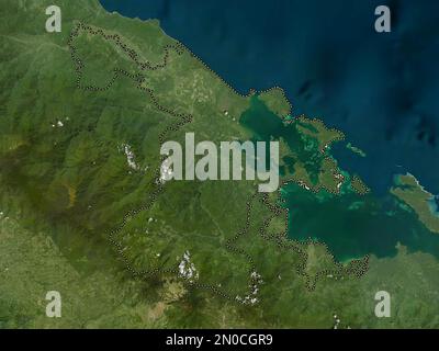 Bocas del Toro, province of Panama. Low resolution satellite map Stock Photo