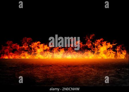 Display free space next to the burning flames Stock Photo