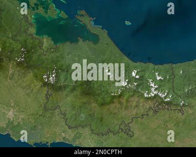 Ngobe Bugle, indigenous territory of Panama. Low resolution satellite map Stock Photo