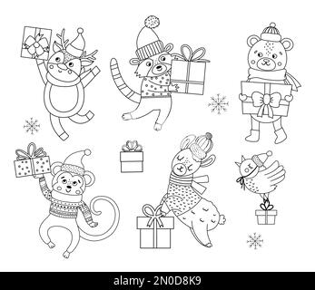 cute raccoon animal in gift box vector illustration design Stock Vector