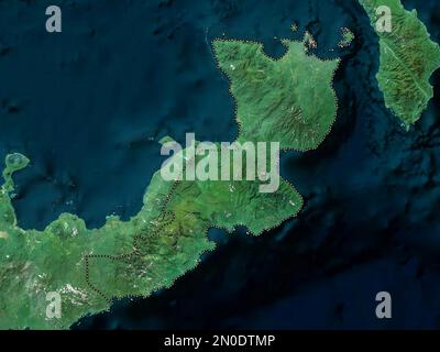 East New Britain, province of Papua New Guinea. High resolution satellite map Stock Photo