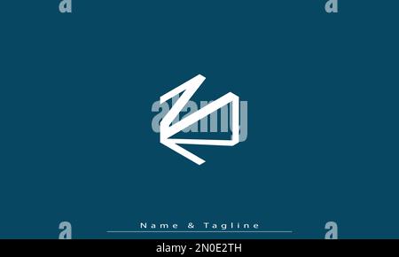 Alphabet letters Initials Monogram logo ZN , NZ Stock Vector